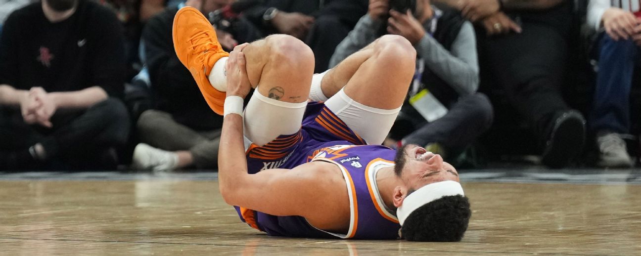 Suns' Devin Booker Out Vs. Thunder With Ankle Sprain