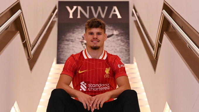 Kerkez has officially arrived at Anfield