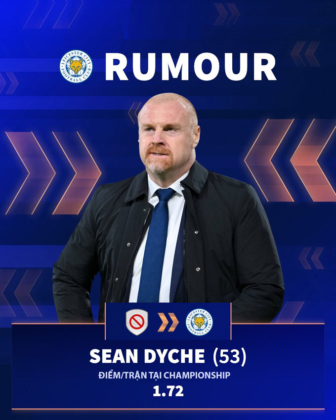 Sean Dyche is the leading candidate to replace Van Nistelrooy to lead Leicester
