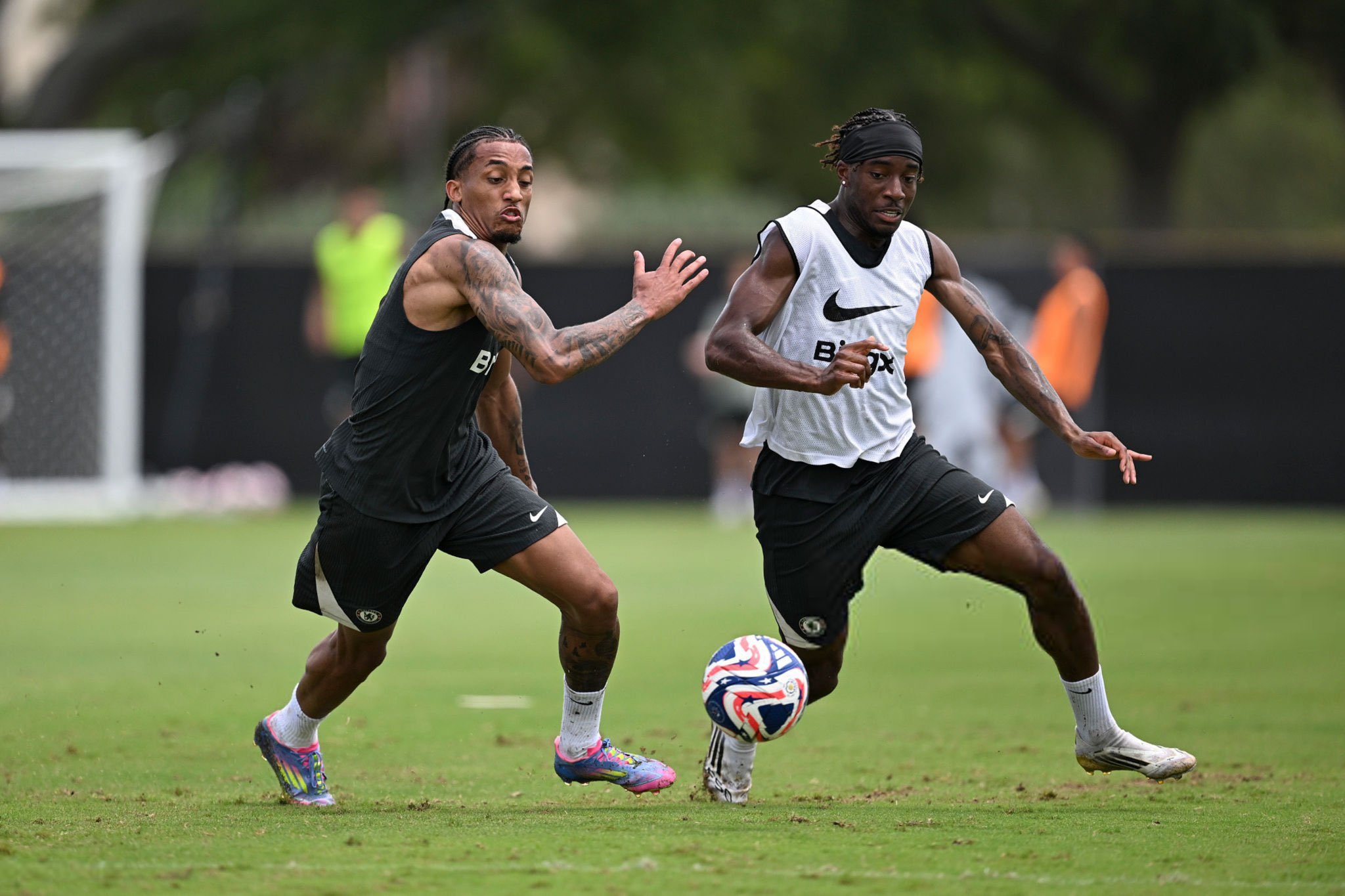Joao Pedro (left) soon participated in training sessions at the new Chelsea Club