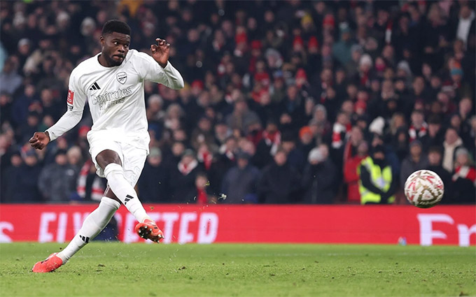 Partey scored against MU