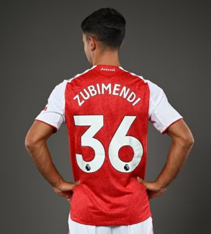 Zubimendi wears No. 36