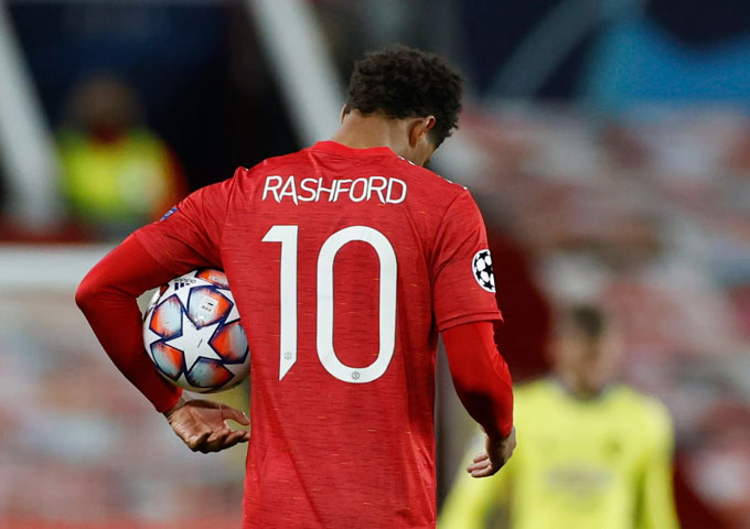 Rashford has just lost the number 10 shirt in the hands