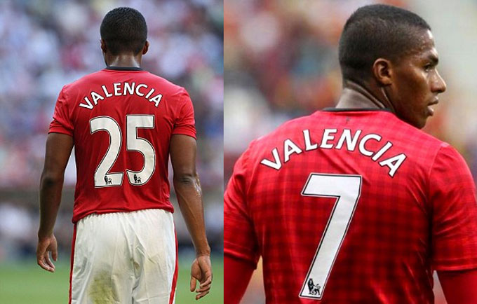 Valencia would like to return to the 25th shirt after only 1 season to receive the number 7