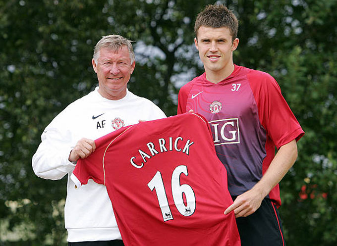 Carrick received the number 16 shirt because ... any number is fine