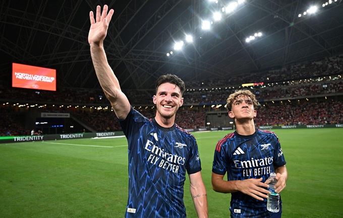 Declan Rice describes Dowman (right) "The best 15 -year -old in England"