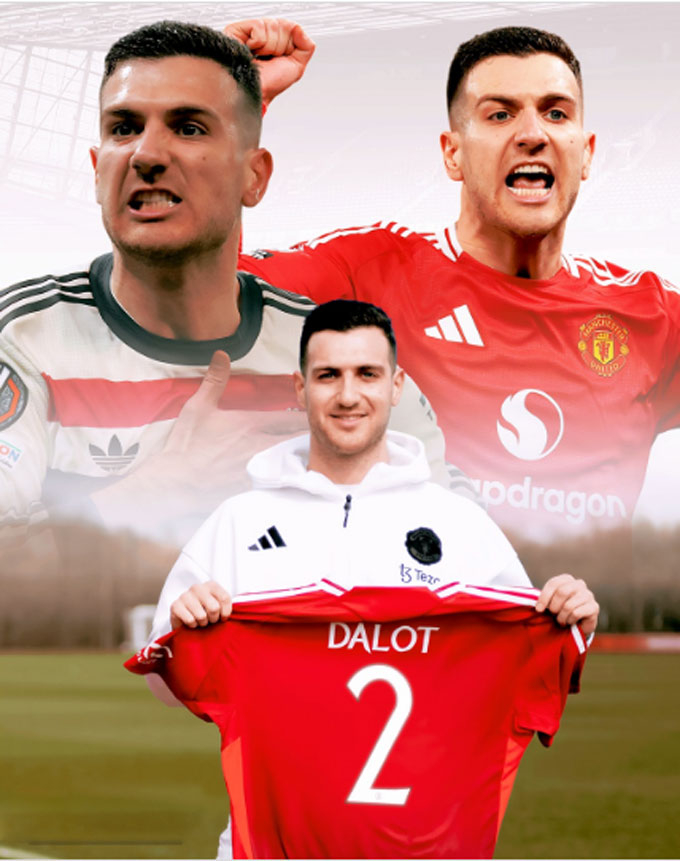 Dalot officially received MU's No. 2 shirt from next season