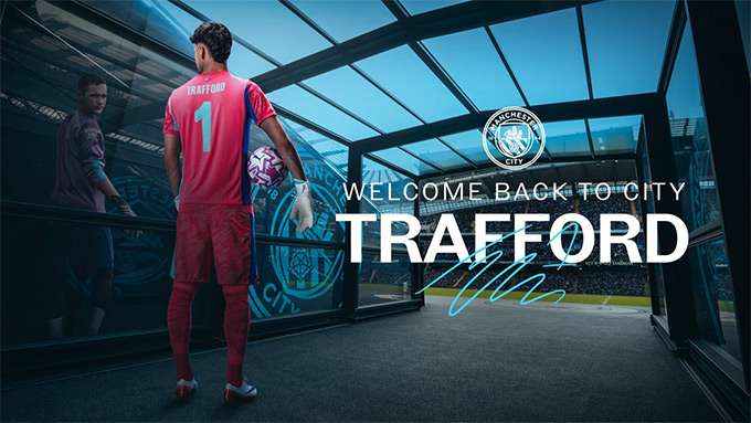 James Trafford will wear No. 1 in Man City