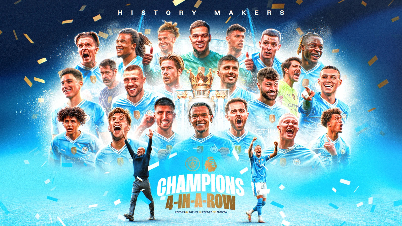 The absolute champion of Man City is a strong proof of the strong, because they know they are strong