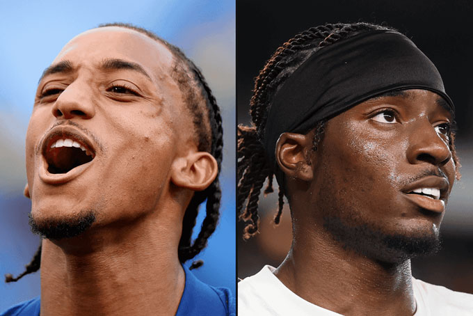 Joao Pedro (left) is counted as domestic players, and noni Madueke