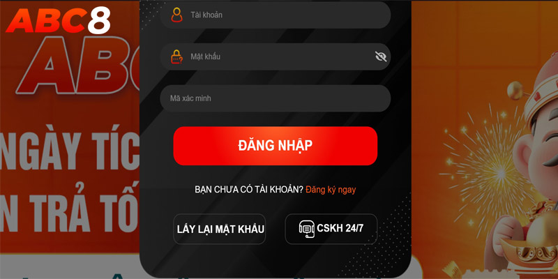 Quy trình hướng dẫn đăng nhập ABC8 từ A đến Z