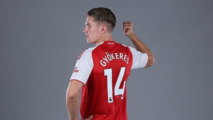 Gyokeres received 14 shirts at Arsenal because he did not have many other shirts to choose from