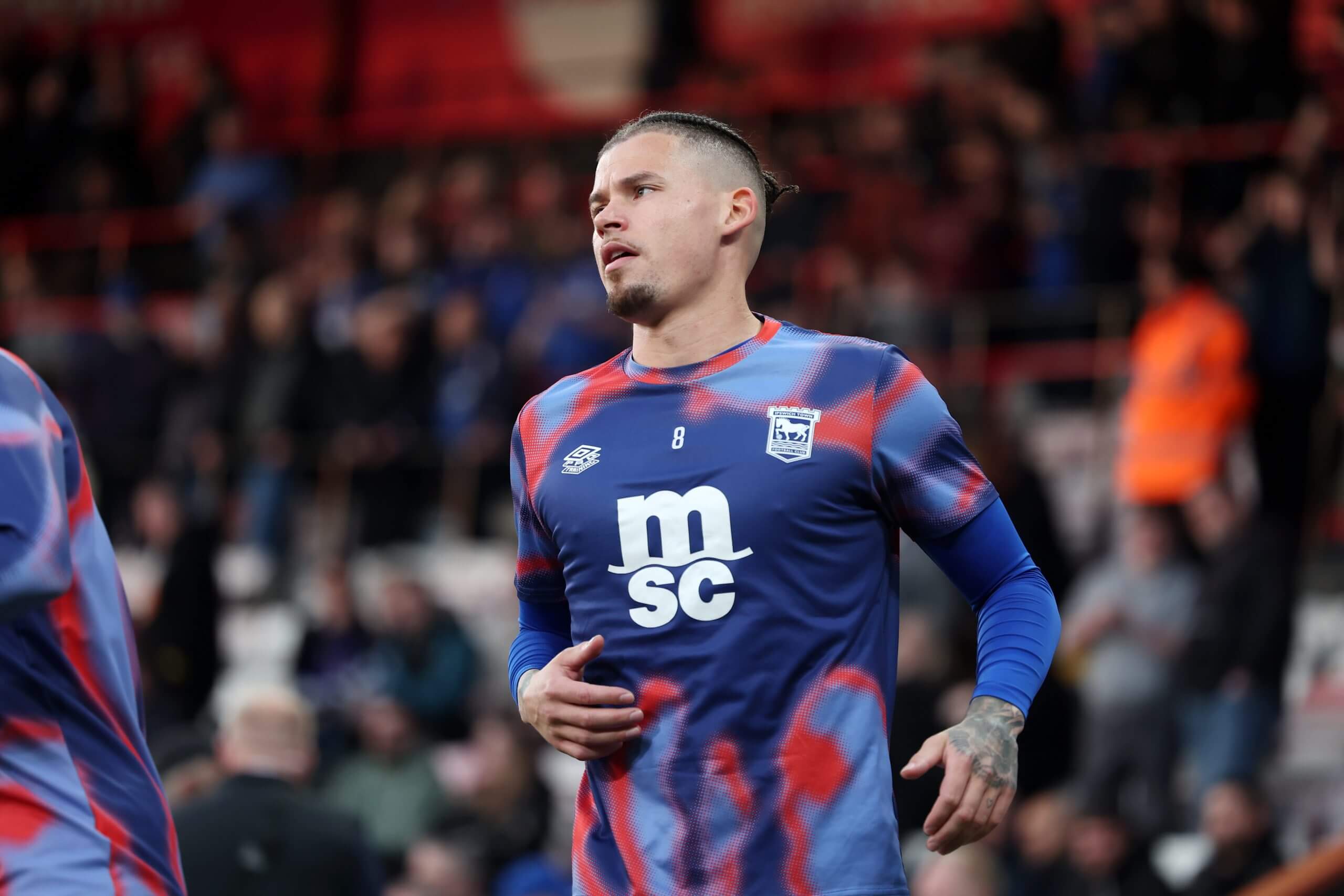 Kalvin Phillips kicks for ipswich in loan