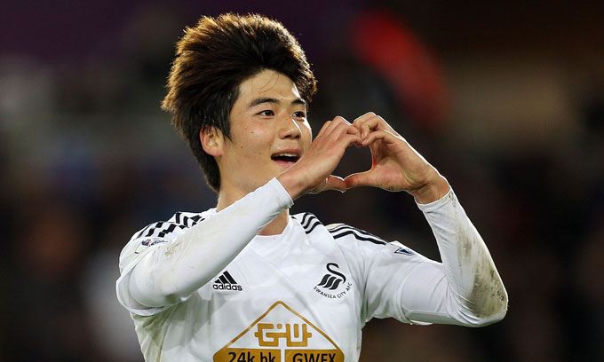 Ki Sung-Yueng plays quite prominently at Swansea