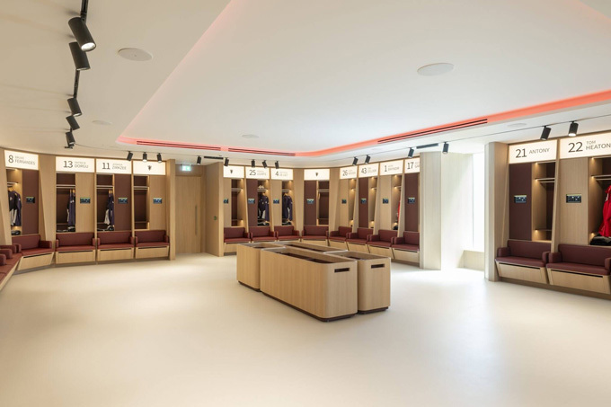 Inside the genuine new dressing room of the MU players