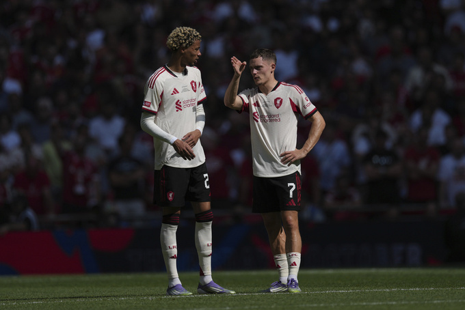 Rookie duo Florian Wirtz (right) and Hugo Ekitike helped Liverpool open the matching score Community Shield 2025
