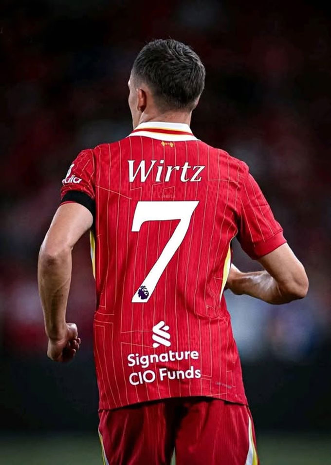 Wirtz will receive the number 7 shirt that Diaz left