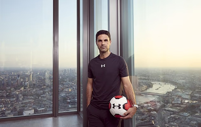 Arteta is a global ambassador and Director of Under Armor performance