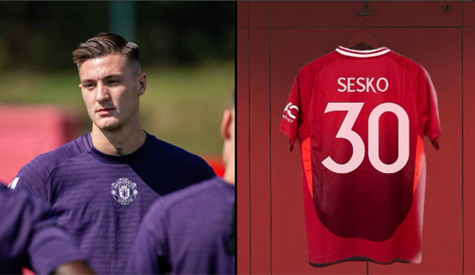 Sesko will wear the number 30 at MU