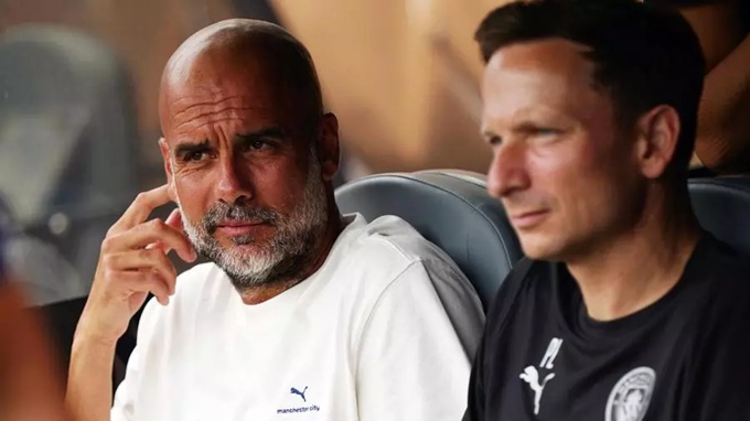 Pep Guardiola and new assistant Pep Lijnders at FIFA Club World Cup 2025.
